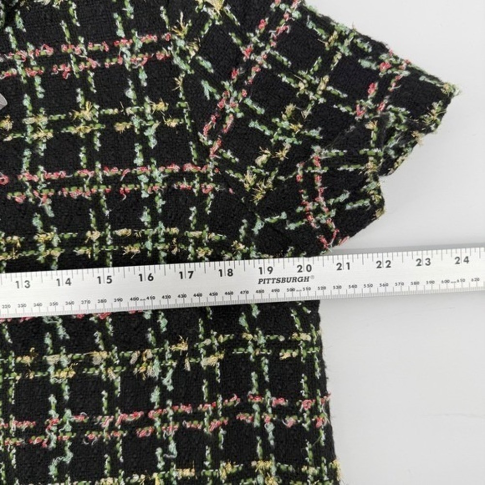 Tuckernuck Jackie Holly Tinsel Tweed Short Sleeve Dress Black Size Large Festive - Picture 8 of 9